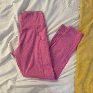 Aerie pink leggings with pockets